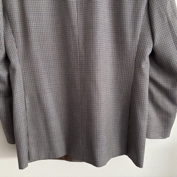 $2000 Canali Grey Houndstooth Check Tweed Wool Sport Coat / Blazer - 42 - Picture 9 of 11